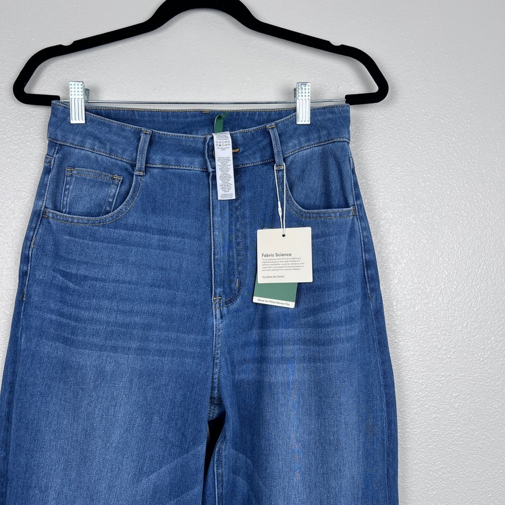 Halara Women's Flex High Waisted Rolled Hem Wide Leg Jeans Sz M - Picture 5 of 6